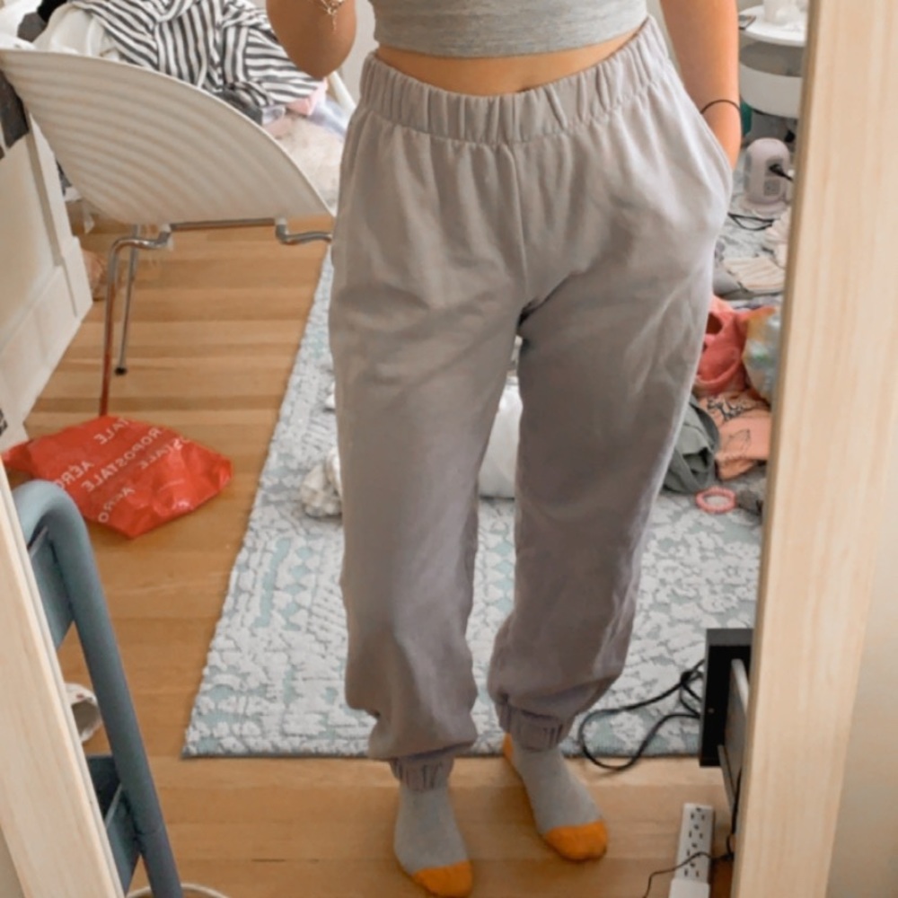 Purple/grey sweatpants